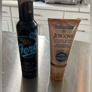 Bondi Sands Aero Tanning Foam and Jergens Natural Glow Lotion